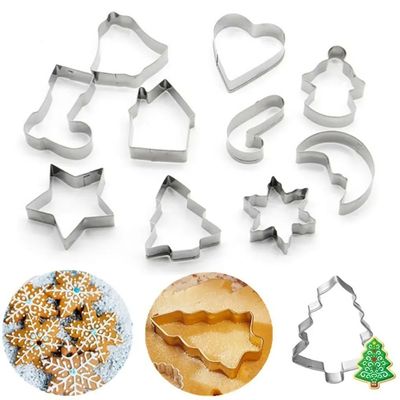2023 New10PCS/Set Stainless Steel Christmas Cookie Cutters X