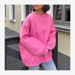 欧美宽松卫衣上衣女 Oversize Pullover Hoodie Sweatshirt women