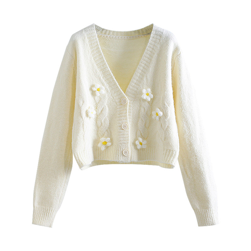 2024 새로운 쇼핑몰 여성 니트 카디건 짧은 재킷 스웨터 핫 스타일 이른 봄 가을 다목적 작은 여성