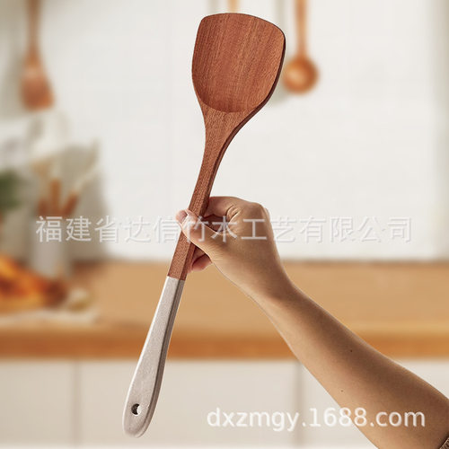 银色手柄乌檀木锅铲家用