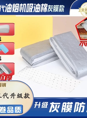 第三代加厚灰膜抽油烟机吸油棉阻燃通用吸油棉一次性免洗家用ZH3