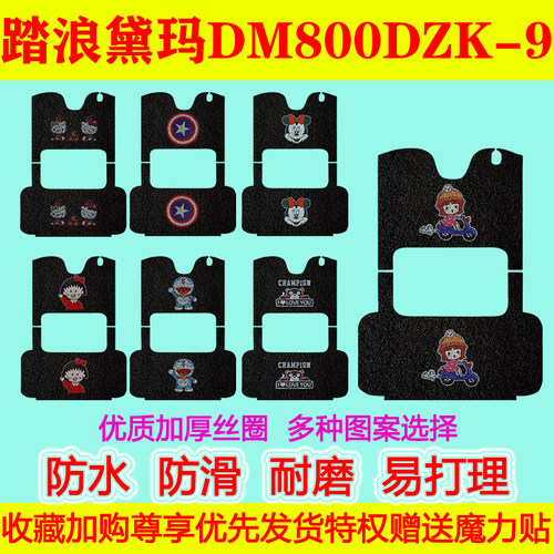踏浪黛玛电动三轮车脚垫DM800DZK-9地垫防水防滑丝圈脚踏垫加厚