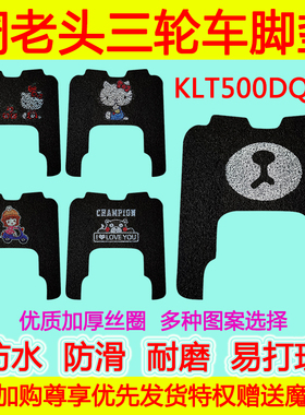 适用于大安罗纳多休闲三轮车脚垫 DA500DQZ-5防水防滑丝圈脚踏垫