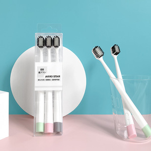 晨客牙刷成人牙刷3支细丝软毛牙刷儿童牙刷情侣牙刷宽头软毛牙刷