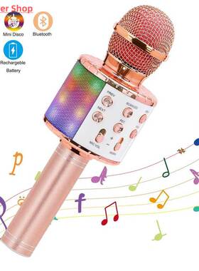 Wireless Karaoke Microphone Bluetooth Handheld Portable Spea