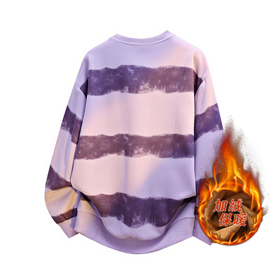 menclothes韩系扎染条纹