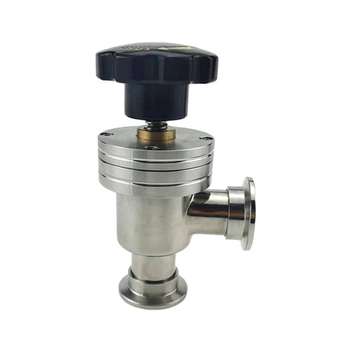 KF高真空手动挡板阀角阀QDJ气动GDQ16快装25法兰40卡箍50管件阀门