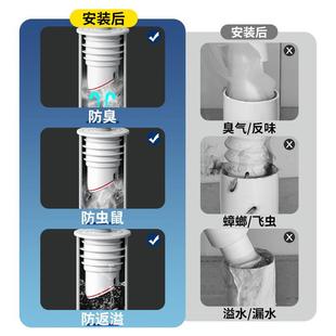 下水管防返臭神器厨房洗菜盆洗衣机排水管道5075密封塞圈堵封口盖