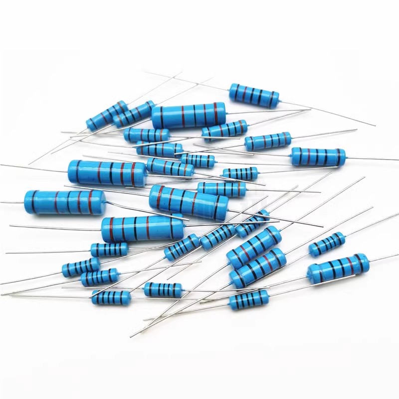 1/8W1/4W2W3W金属膜电阻器1欧/10R/1K/10K/100K/1M非碳膜电子元件