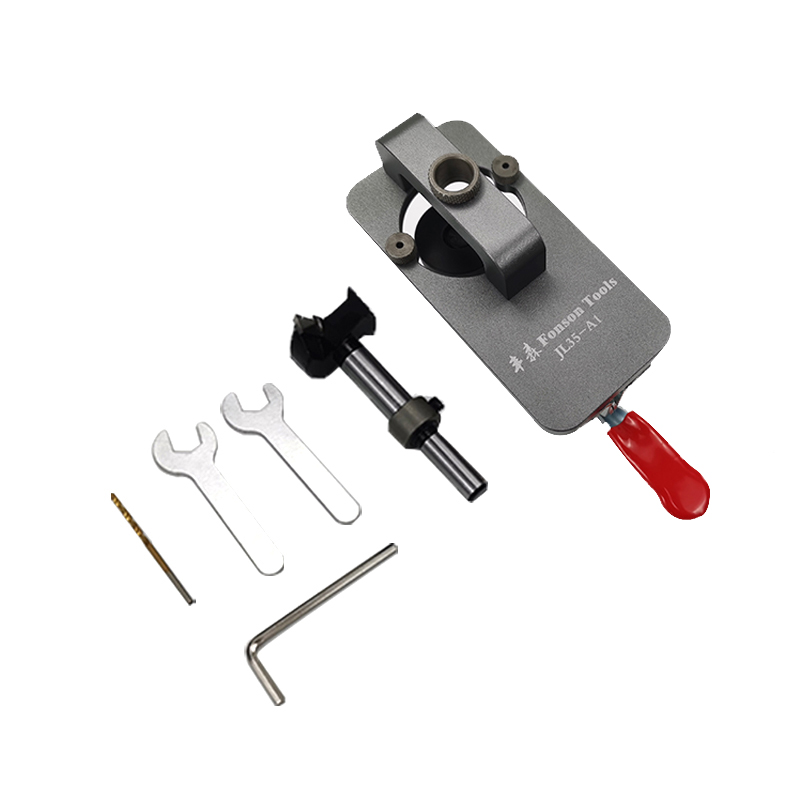 35MM铰链开孔器橱柜门飞机合页门铰五金件阻尼液压缓衣柜门冲折叠