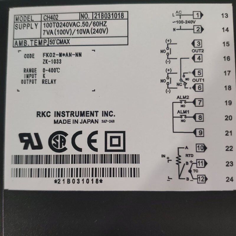 RKC CH402智能PID数显温控仪单双螺杆挤出机温度控制器48*96
