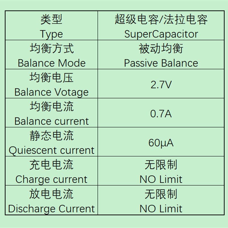 法拉电容 钛酸锂电池 保护板 平衡板 均衡电路 带指示灯 2.7/16v