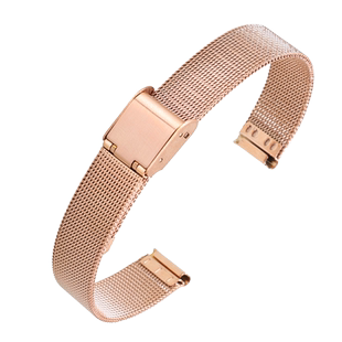 小绿表手表带钢带女玫瑰金色表链适配罗拉飞亚达罗西尼DW聚利时ck