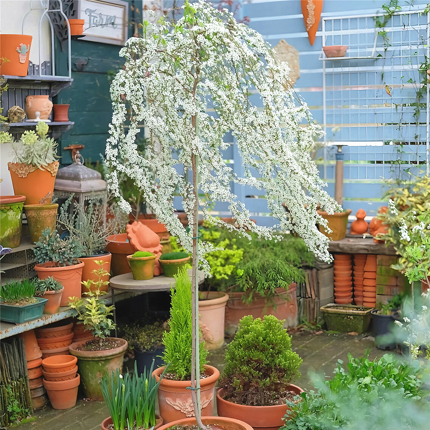 雪柳花树苗庭院耐寒绿化风景花树