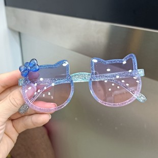 卡通 儿童太阳镜女童防紫外线可爱超萌宝宝眼镜小女孩墨镜可爱时尚