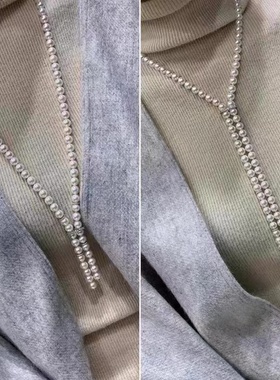 百变职场~M家同款7-8mm一款多戴邻家珍珠少女毛衣链总长90cm