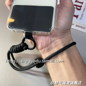 女舒适便携手提挂链可拆卸结实耐用户外山系精致拼色吊绳百搭 卡片男款 调节手腕挂绳短款 黑色防丢绳手机壳新品