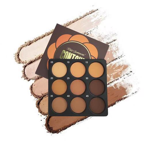 跨境爆款Contour Palette9色修容盘面部塑形哑光散粉定妆粉