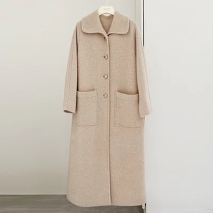 显瘦 修身 王炸 双面加厚1550克重纯山羊绒针织大衣女2022秋冬新品