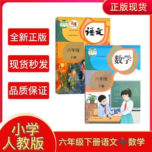 六年级下册语文数学课本全套教材教科书六年级下册语文数学书 社人教部编版 2024新版 小学6六年级下册语文数学书全套2本人民教育出版