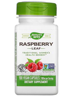 美国  Natures Way red raspberry leaf 覆盆子叶 450mg100粒