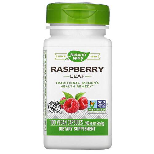 美国  Natures Way red raspberry leaf 覆盆子叶 450mg100粒