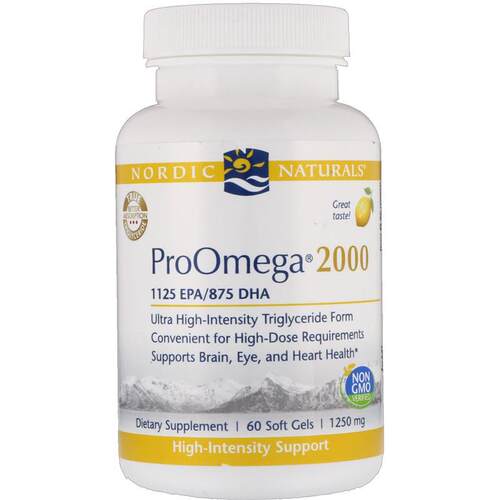 美国   ProOmega 2000 柠檬味鱼油 1250mg