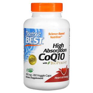 美国Doctor s  辅酶Q10 COQ10胡椒素改善心脏400mg180粒