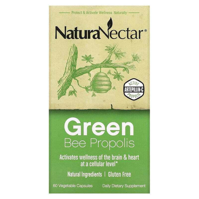美国 Green Bee Propolis绿色蜂胶60粒素食胶囊
