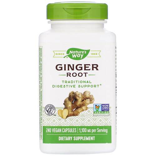 美国 Natures Way Ginger root 生姜根 550mg 240粒素食胶囊