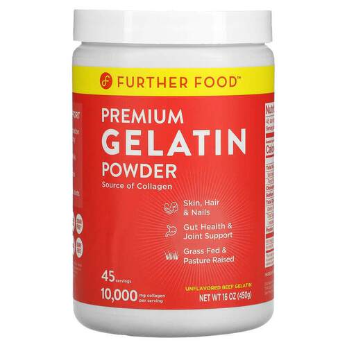 美国进口Further Food 明胶粉原味gelatin powder草饲牛明胶450g