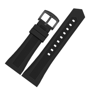 适配七个星期五橡胶手表带男Q1 M1 P3黑色蝴蝶扣运动硅胶表带28mm