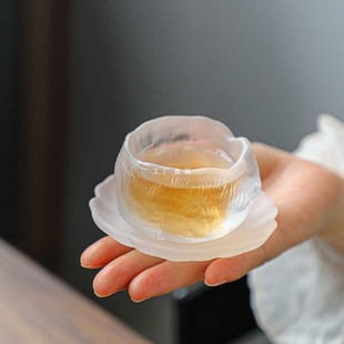 茶包杯子冰冻烧琉璃杯品茗杯耐热玻璃杯功夫茶杯主人杯小茶杯个人