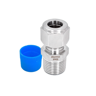 304不锈钢卡套接头ZG仪表气源铜管RC双卡套式直通终端英制管接头