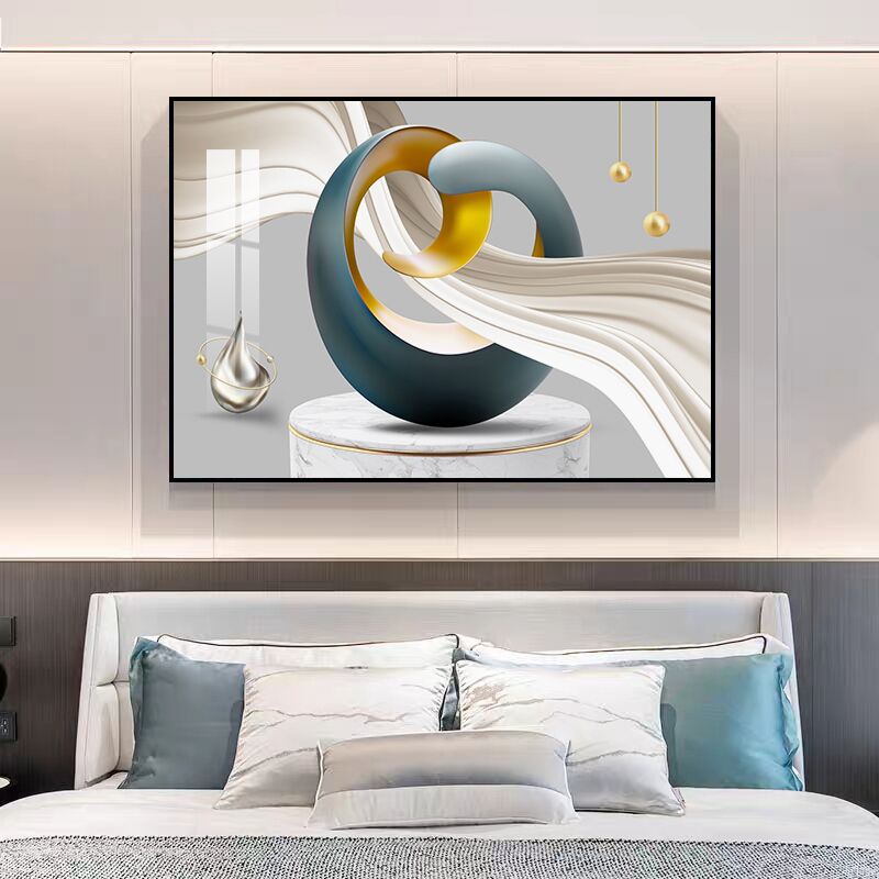 2025新款轻奢卧室床头装饰画现代简约主卧房间挂画温馨壁画高级感