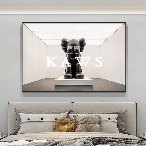 kaws卧室床头挂画简约