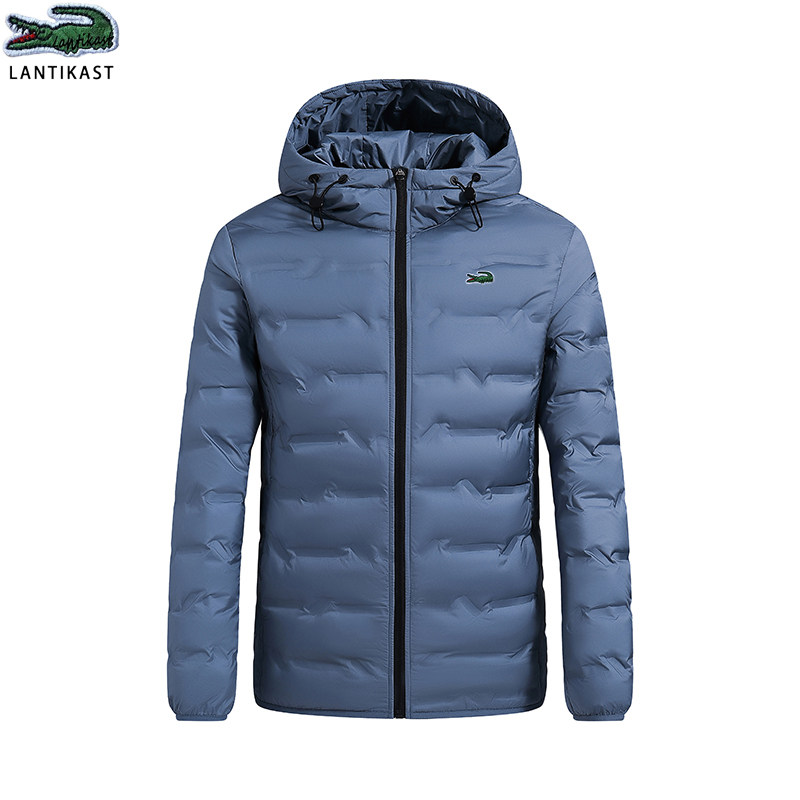 鳄鱼专柜2025新款连帽羽绒服冬季男白鸭绒超轻羽绒外套男装高品质