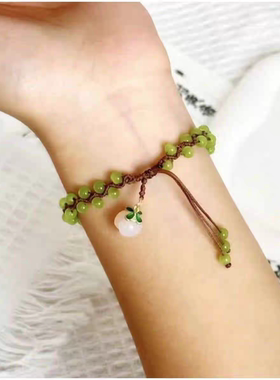 小青提手绳爆款手工成品葡萄手串送闺蜜情侣女朋友礼物