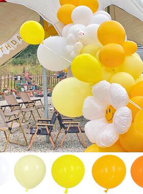 5寸10寸18寸36寸橙色桔色黄色系气球幼儿园生日暖橘结婚布置装饰