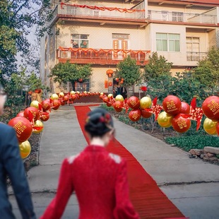 结婚引路气球婚礼现场布置农村婚庆迎宾路边路引装饰婚房用品大全