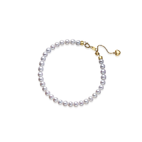 奢珠18k金淡水珍珠手链baby珠手链4-5mm官方旗舰店正品