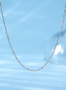 奢珠PT950铂金项链O字链锁骨链女官方旗舰店正品