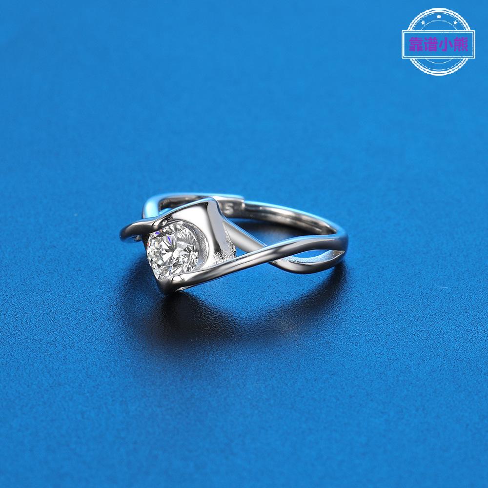 活口戒铜镀银戒指女开口快手网红