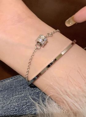 小蛮腰手链女半镯半链设计款