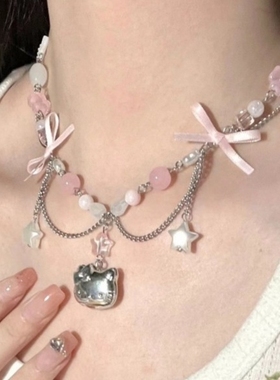 新款kt项链女凯蒂猫吊坠生日礼物