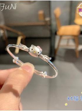 手镯天使高颜值学生手环实心推拉
