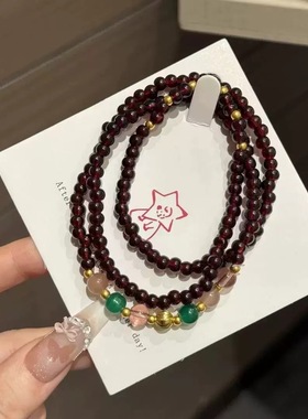 新中式双层叠戴古风手链女小众