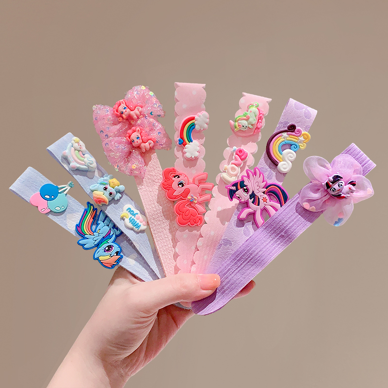 小马宝莉刘海帖碎发神器儿童魔术贴发箍女孩头箍女童卡通发夹头饰