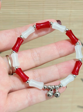 新中式竹节铃铛手链女小众高级