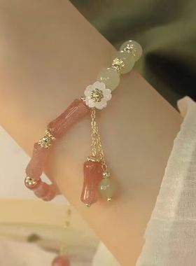 铃兰花渐变手链女小众设计